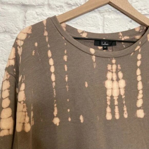 Lulu's NWT Bleach Dyed Oversized Top Size XS - Picture 4 of 7